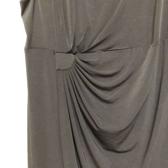 CONNECTED APPAREL WOMEN'S DRESS BLACK PLUS SIZE 22W CAP SLEEVEJERSEY SHEATH - Picture 8 of 9